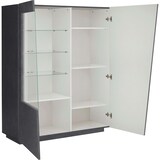 thumbnail of shopinnovativo -Libreria con vetrina moderna soggiorno salotto design grigio antracite 120X43X146 H