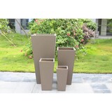 thumbnail of Vasi quadrati a cono alti da giardino in fibra di argilla set 4 pezzi Glicine -  BurlyWood