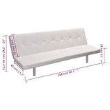 thumbnail of vidaXL Schlafsofa mit 2 Kissen Kunstleder Ausziehbar Cremeweiß