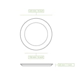 thumbnail of BIOZOYG 100 Stück Einwegteller rund Ø 22cm Bio Geschirr Zuckerrohr Teller stabil biologisch abbaubar kompostierbar Bagasse Einwegteller Bioparty