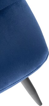 thumbnail of Décoshop26 - Set aus 4 modernen und bequemen Esszimmerstühlen in blauem Samtstoff und schwarzem Metall 10_0001789