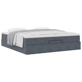 thumbnail of vidaXL Ottoman-Bett mit Matratze Dunkelgrau 160x200 cm Samt