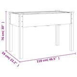 thumbnail of vidaXL Pflanzkübel mit Einsatz Grau 118x59x76 cm Massivholz Tanne