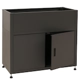 thumbnail of HWC-O85, floreira com canteiro elevado de metal, espaço de arrumação, metal 33kg 91x101x51cm ~ antracite