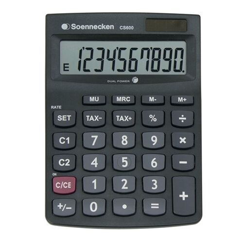 Soennecken Taschenrechner CS600 8661 schwarz