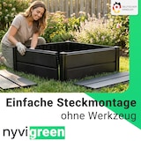 thumbnail of NYVI Hochbeet NYVIGreen XL 158x44x61cm 392 Liter - Kunststoff Kräuterbeet für Garten, Terrasse, Balkon - Wetterfest, UV-resistent, Rostfrei, Langlebig