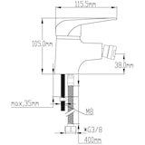 thumbnail of Torneira de bidé monocomando Série Nilo