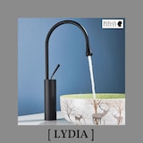 thumbnail of Lydia | Hotel Gastro Schwarz Badarmatur | Edelstahl Wasserhahn Für hohe Waschbecken |Mischbatterie 2 Anschlüsse | Hochdruck Armatur hoch |Badezimmer