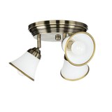 thumbnail of Licht-Erlebnisse Elegante Deckenleuchte in Bronze Glas 3xE14 drehbar Jugendstil Deckenlampe Wohnzimmer Bad Schlafzimmer, EL3133-03