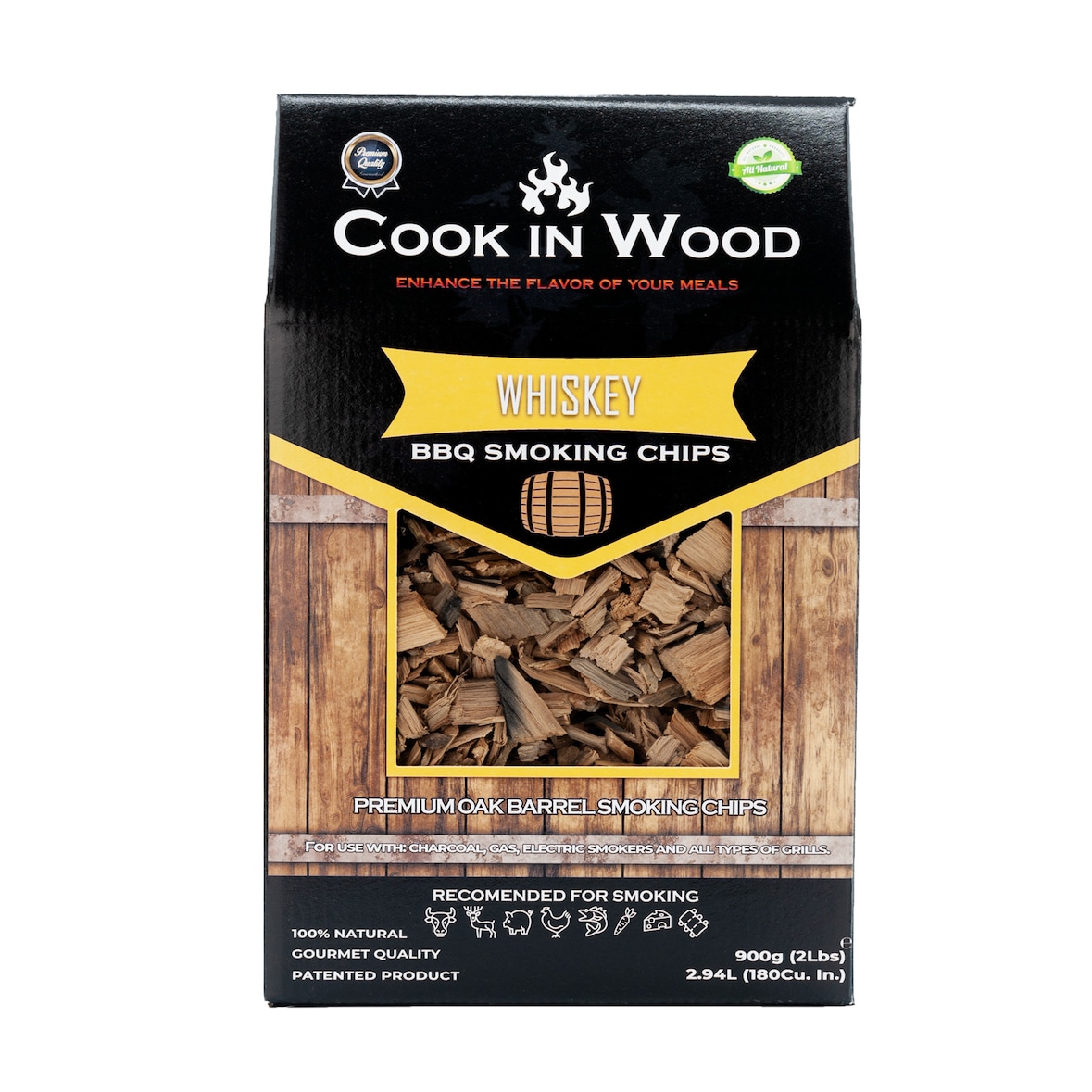 ⭐ Virutas de Ahumado de Barrica de Roble de Whisky – Cook in Wood, 900g, 100% Naturales y Sostenibles ⭐