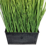 thumbnail of CREATIV green künstliche Pflanze Gras,ca 46cm grün im Zinkkasten schwarz 20x14x9cm