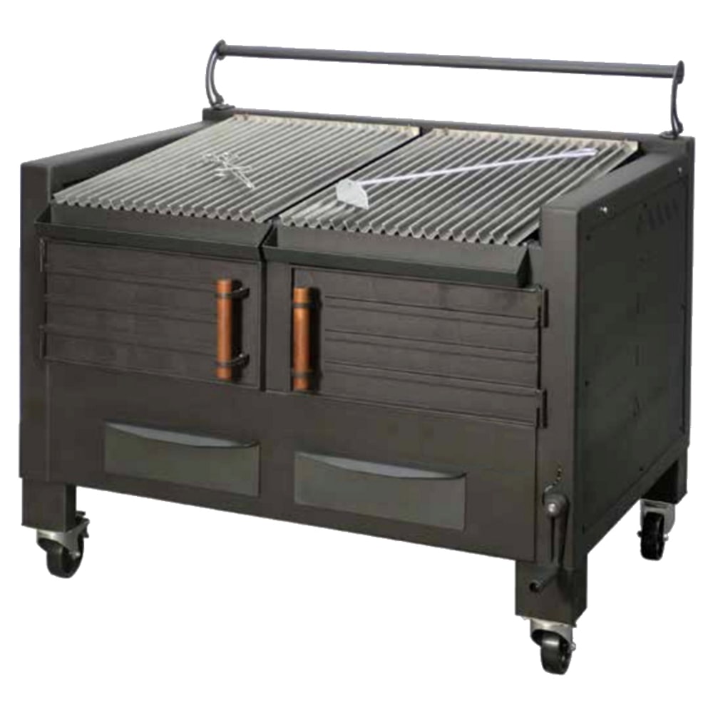EURAST - Barbacoa de carbón vegetal 2 parrillas de 62x78 - 1460x820x930 mm - 52000061