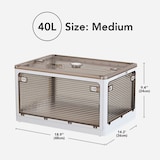 thumbnail of Joybos Caja de almacenamiento plegable 40 L multifuncional color blanco.