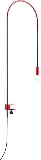 thumbnail of Zafferano - Wire-Tischleuchte mit Klemme, 200° schwenkbar, H152 cm, lackiertes Metall, E27-Glühbirne max. 60 W enthalten - Rot