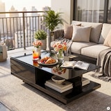 thumbnail of SalesFever Couchtisch rechteckig | mit Schublade | MDF-Holz | B 120 x T 60 x H 36 cm | schwarz