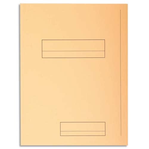 EXACOMPTA Paquet de 50 chemises pré-imprimés 2 rabats SUPER 250 en carte 210 grammes coloris bulle