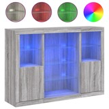 thumbnail of vidaXL Sideboards mit LED-Leuchten 3 Stk. Grau Sonoma Holzwerkstoff