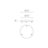 thumbnail of Rosone tondo in metallo Alice nero IP20 per lampade a sospensione - Base da soffitto moderna, attacco 3 fori, facile installazione
