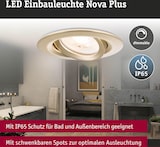 Schwenkbare Einbaulampe für Bad und Außenbereich.