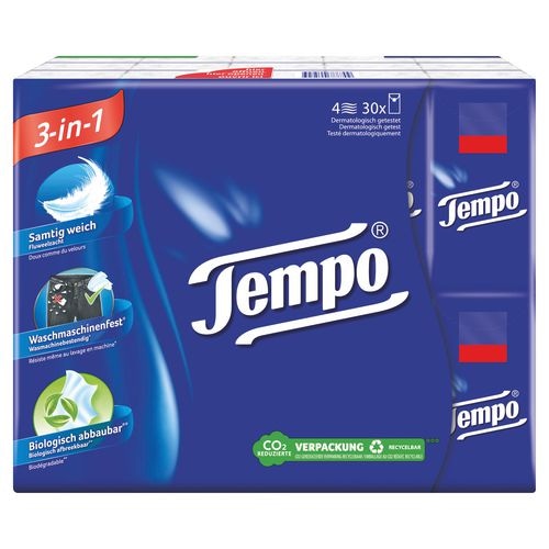 Tempo Taschentücher 4-lagig 30 Stück à 10 Blatt