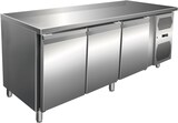 thumbnail of Gastro Edelstahl Kühltisch Kühltheke 3 Türen 231 L -2/+8°C Umluftkühlung