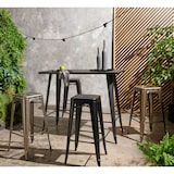 thumbnail of Lot de 4 tabourets de bar en acier noir mat