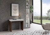 thumbnail of Ausziehbare Konsole 90x40/300 cm Spimbo Mix weiße Eschenplatte - Walnussstruktur