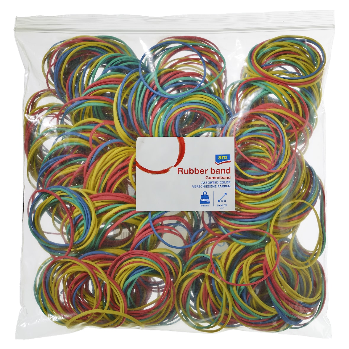 aro Elastici, colori assortiti, Ø 55 x 2.5 mm, 500 g