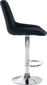 thumbnail of DELUKE® Barhocker RIO - Schwarz, Kunstleder, Chrom | Barhocker mit Lehne Barstuhl Tresenhocker Tresenstuhl Kneipenhocker Kneipenstuhl