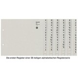 thumbnail of Leitz Registerserie 13360085 DIN A4 A-Z 36Ordner Tauenpapier grau