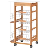 thumbnail of HOMCOM Carrello da Cucina con Ruote in Legno Cassetto