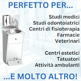 thumbnail of Lavello a colonna in acciaio inox con comando a pedale caldo/freddo accessori inclusi