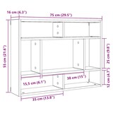 thumbnail of vidaXL Wandregal Altholz-Optik 75x16x55 cm Holzwerkstoff