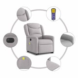 thumbnail of vidaXL Massagesessel mit Aufstehhilfe Elektrisch Wolkengrau Stoff