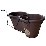 thumbnail of Balkon bloembak Hangbak Compleet - Bruin- 37 x 20 x 17 cm - 2 Stuks