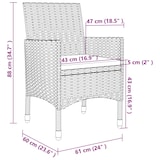 thumbnail of vidaXL 5-tlg. Garten-Essgruppe mit Auflagen Poly Rattan und Glas
