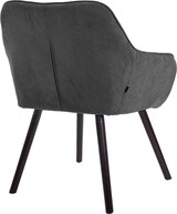 thumbnail of Esszimmerstuhl DUNOR - Cord Dunkelgrau 65x64x82 cm Schwarz | Essstühle Esszimmerstühle Küchenstühle Wohnzimmerstühle