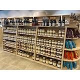 thumbnail of LES ARTISANS DU BOIS Présentoir étagères Gondole teinté verni cotonnade en pin massif L100 x P50 x H140 cm