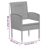 thumbnail of HELLOSHOP26 - 5 piezas de muebles de comedor de jardín y cojines, resina tejida negro 02_0014865