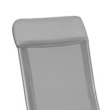 thumbnail of tectake Set van 2 aluminium tuinstoelen inklapbaar met hoofdsteun en voetensteun - grijs - 402763