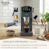 thumbnail of Nordic Set Espressomaschine 20 Bar, Toaster für 2 Scheiben, Wasserkocher 1,7 L, Briebe, SKT1209GRY, Grau