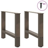 thumbnail of vidaXL Couchtischbeine Naturstahl 2 Stk. 60x(42-43) cm Stahl