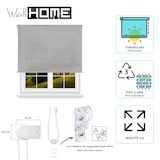 thumbnail of WellHome - Estor Enrollable de poliéster Translúcido 160 x 175cm (Ancho x Alto) color Gris