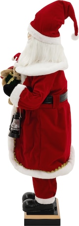 thumbnail of ECD Germany Weihnachtsmann Dekofigur 120 cm mit LED, Bewegung, Sound, Musik, Weihnachtsdekoration mit Laterne, Teddybär, Festliche Weihnachtsfigur