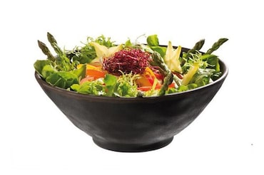 APS 84111 Saladier melamine noir Marone Ø 19 cm, H 8 cm, 0,8 L