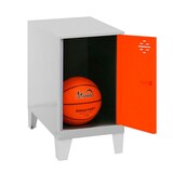 thumbnail of SimonRack Armário Vestiário Metálico Baixo 575x400x500 mm, 1 Porta com Chave, Cinza/Laranja - Simonlocker