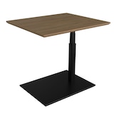 thumbnail of Vierhaus Beistelltisch Platte Wildeiche Furnier unterschnitten, stufenlos höhenverstellbar, Bodenplatte anthrazitfarbig, rollbar, 70/60/47-65 cm