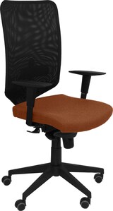 thumbnail of Ossa Negra Silla  y  Respaldo de malla en color negro y asiento tapizado en tejido BALI color marrón