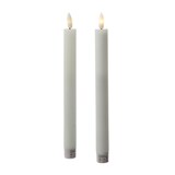 thumbnail of LED Stabkerzen Tafelkerzen Dinner Spitzkerzen rustikal 24cm weiß 2St