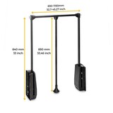 thumbnail of Penderie rabattable moka pour armoire Hang Largeur télescopique réglable de 83 à 115 cm Emuca